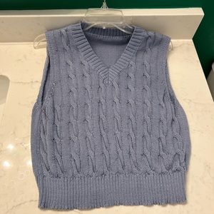 Blue sweater vest medium size never worn